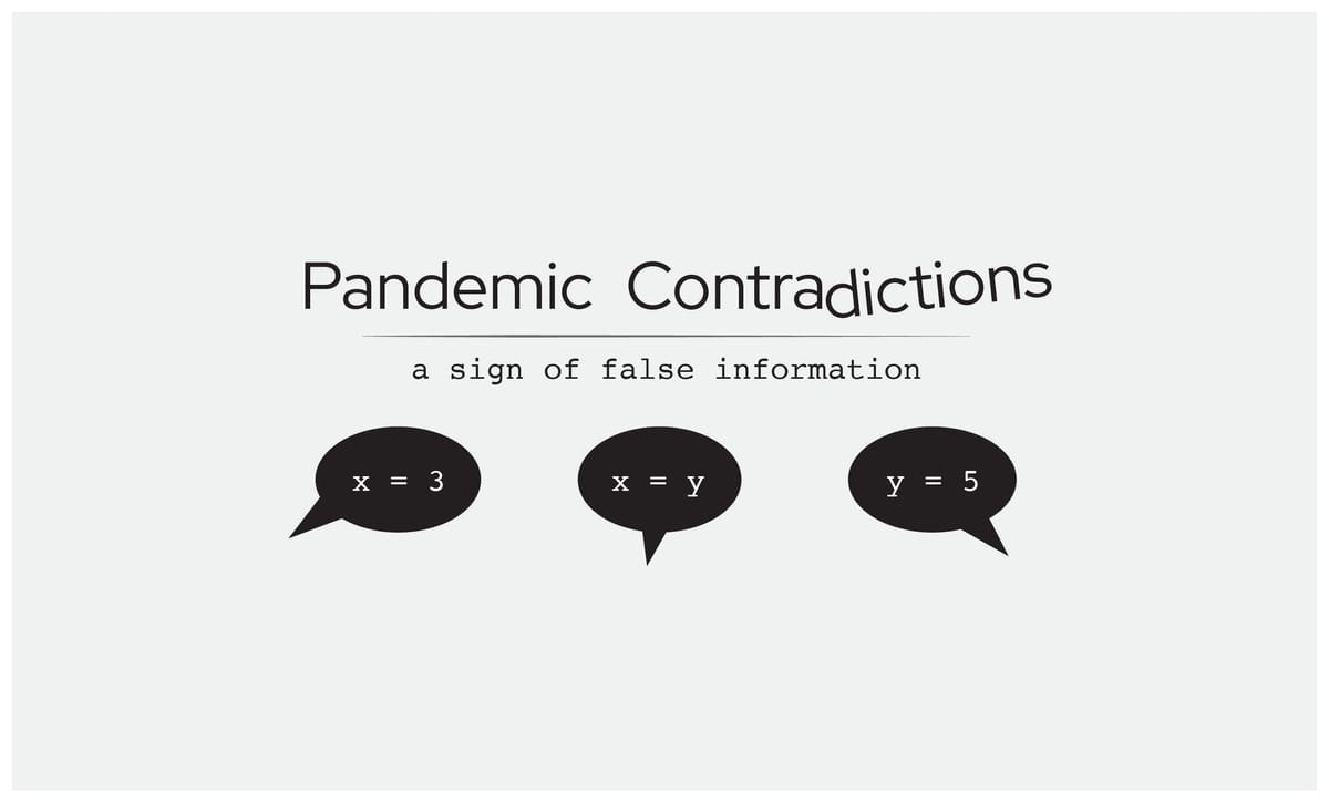 Pandemic contradictions: a sign of false information