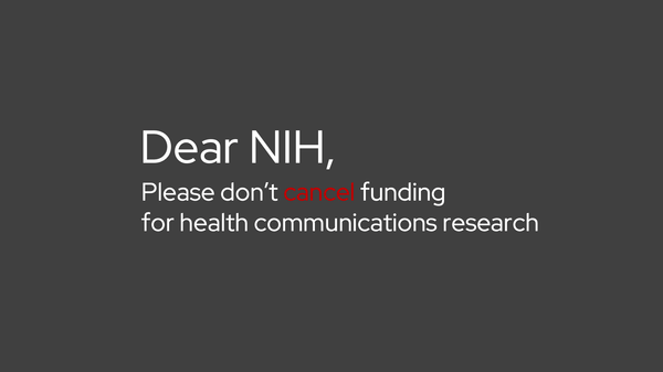 Dear NIH, please fund health communication research